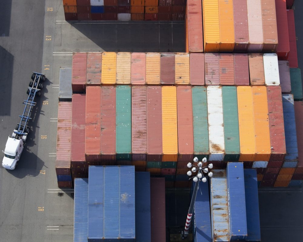45619,Shipping Containers and Semi Truck